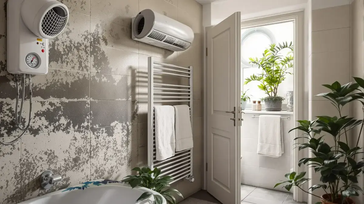 Een slimme manier om de ventilatie van je badkamer zonder raam of mechanische ventilatie te waarborgen, moet je echt kennen